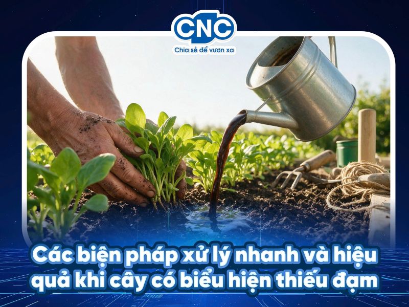 Các biện pháp xử lý nhanh và hiệu quả khi cây có biểu hiện thiếu đạm