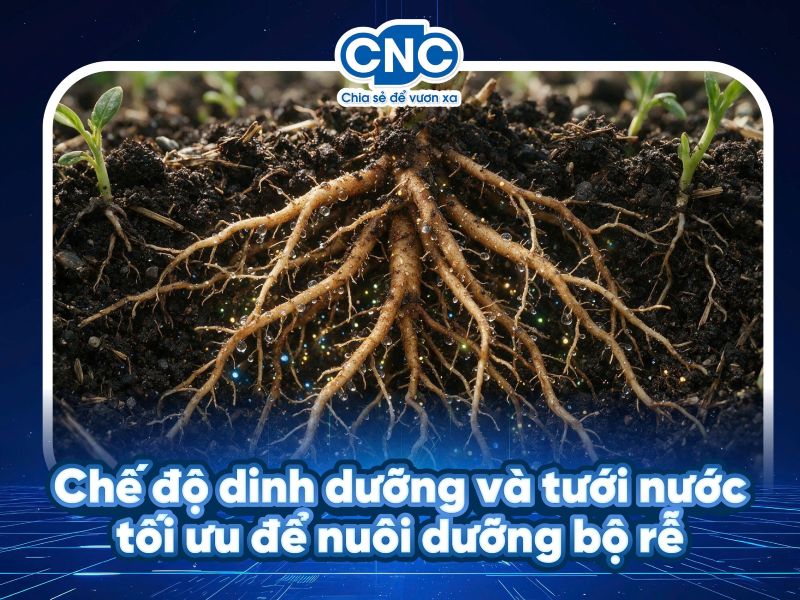 Chế độ dinh dưỡng và tưới nước tối ưu để nuôi dưỡng bộ rễ
